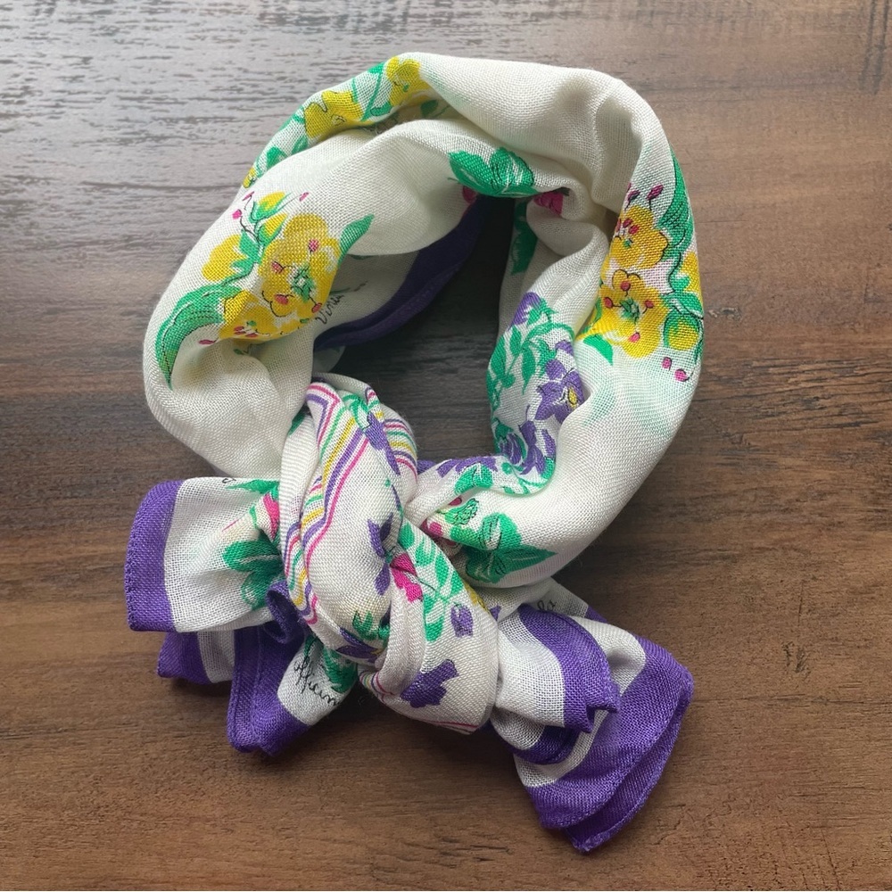 Vintage Floral Botanical Scarf